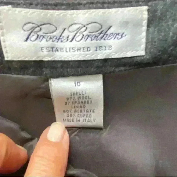 Brooks Brothers,Gray,wool,CLASSIC, lined,made in Italy, straight skirt size-10 - Picture 5 of 5